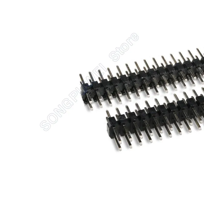 Pitch 2,54 mm 40 Pin 2x40 Dowble Row Männlich 2,54 Bruchstift Header -Anschlussstreifen für Arduino Black 4p/8p/10p/12p/15p/20p/40p