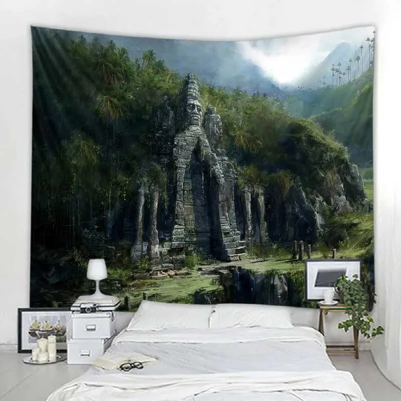 3D Psychedelic Landscape Backdrop Decor Tapestries Tapestry Boho Wall Art ation Living Room Dorm Bedroom Home R0411