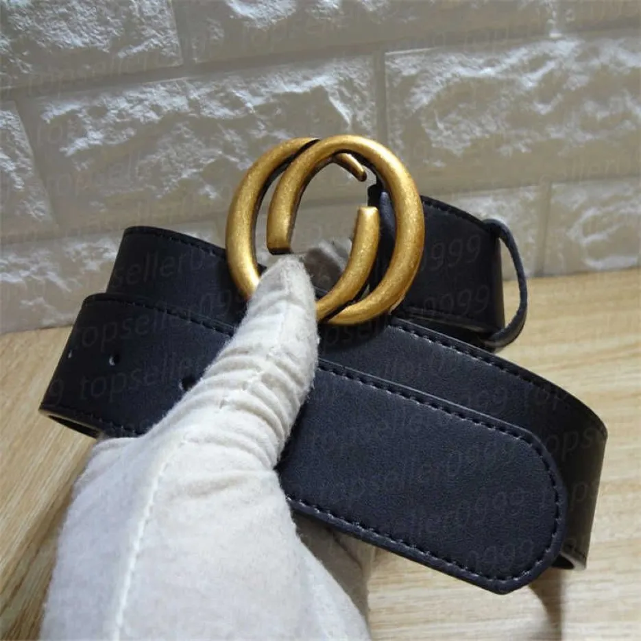Fashion designer belt gold silver bronze black buckle black leather belts box241m