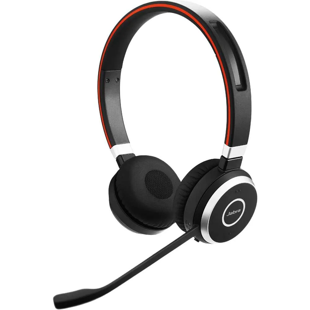 Jabra Evolve 65 ms Headset sem fio estéreo com Link370 Adaptador USB - Desempenho sem fio líder da indústria