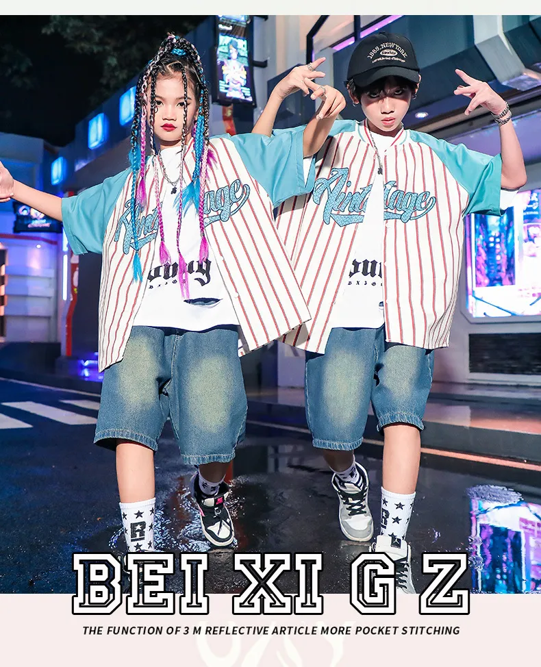 Hip Hop dance moms outfits for Kids: Loose Shirt and Short