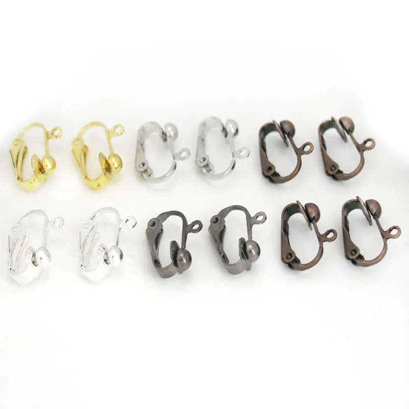 20pcs/lot 17x13mm 놋쇠 귀걸이 클립 제조 소모품 DIY 귀걸이 액세서리 귀걸이 보석 제작 결과를위한 클립