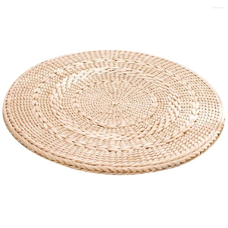 Pillow Sitting Woven Floor Picnic Pad Mat Round Braided Meditation Seat S