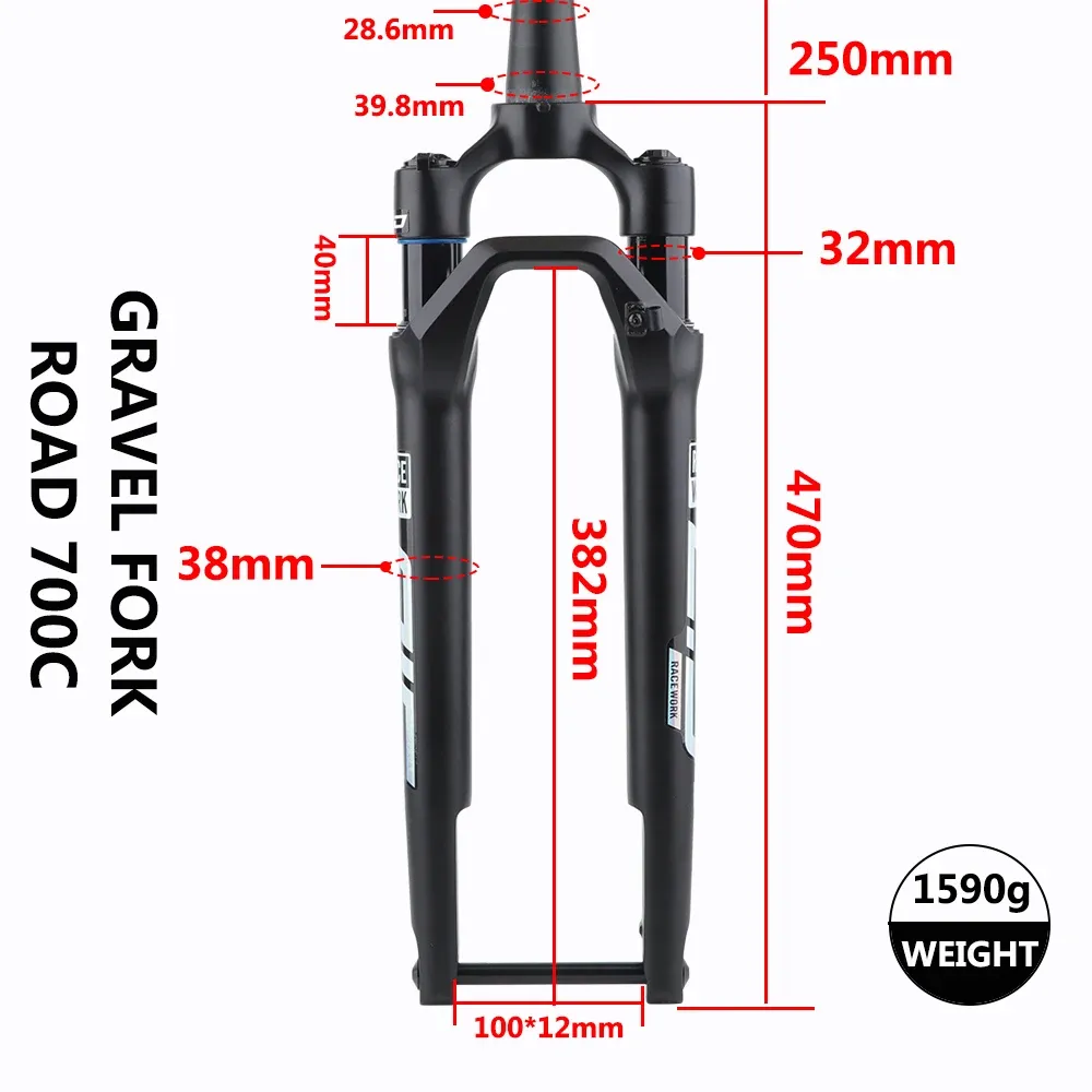RACEWORK 700c Gravel Bike Frame Disc Fork With Air Shock Shoulder Lock Hydraulic Front Forks Tapered Paperback And Brake For Road Bike Frames From Homepro6 175.66 DHgate.Com