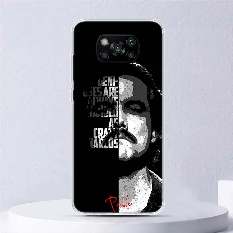 Narcos TV Series Pablo Escobar Soft Case pour Xiaomi POCO X3 NFC X4 GT X5 Pro M5S M4 M3 M2 COUVERTURE TÉLÉPHONE F3 F2 F1 Mi Note 10 Lite