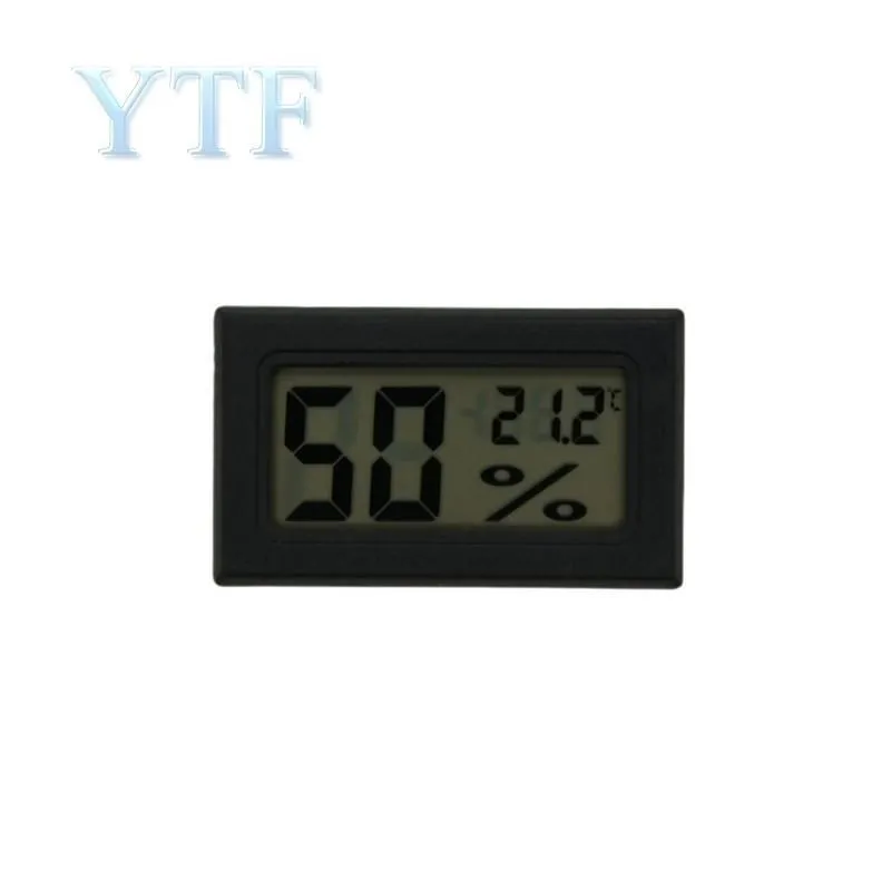 Mini Convenient Digital LCD Thermometer Sensor Hygrometer Gauge Refrigerator Aquarium Monitoring Display Humidity Detector