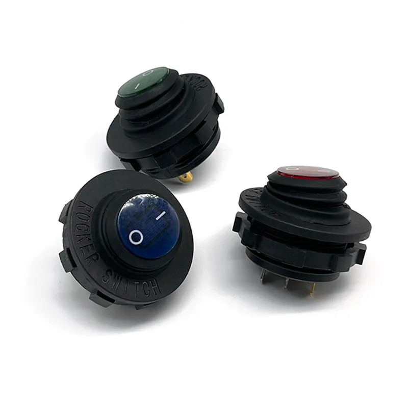 Buy 20A AC Round Rocker Switch With Red Indicator