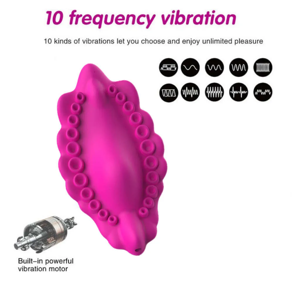Kvinnlig fjärilsvibrator med trosor Klitoris Massage Stimulator Wearable Remote Control Orgasm Masturbation Device Sexig
