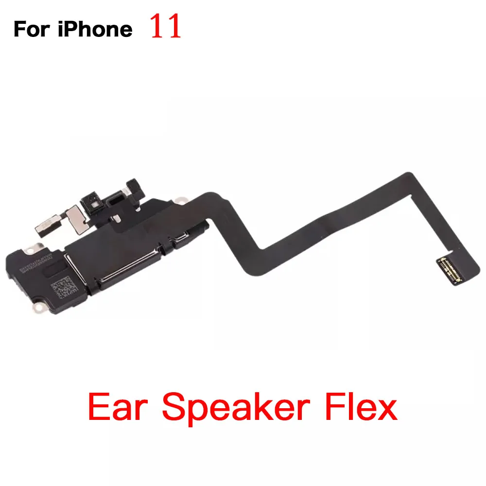 Front Camera Ear Högtalare flexkabel för iPhone 11 Botten hög högtalare Full Set Screws Volym Mute Switch Ersättare
