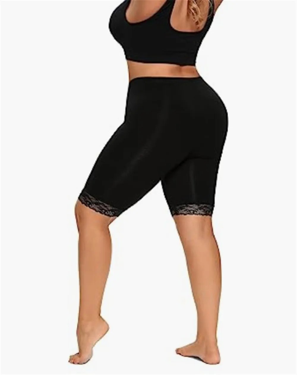 Stretchy Lace Slip Seamless Shorts For Women Plus Size Half Mid Thigh Leggings For Underdress Skirt 1X 4X From Homepro12 11.87 DHgate.Com