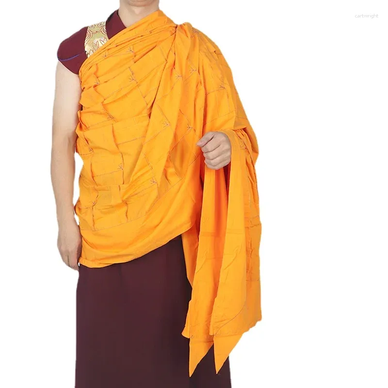 Roupas étnicas tibetano tantra lama manto de monge zuyi jiasha roupas de meditação vestes budistas tibete kasaya homens