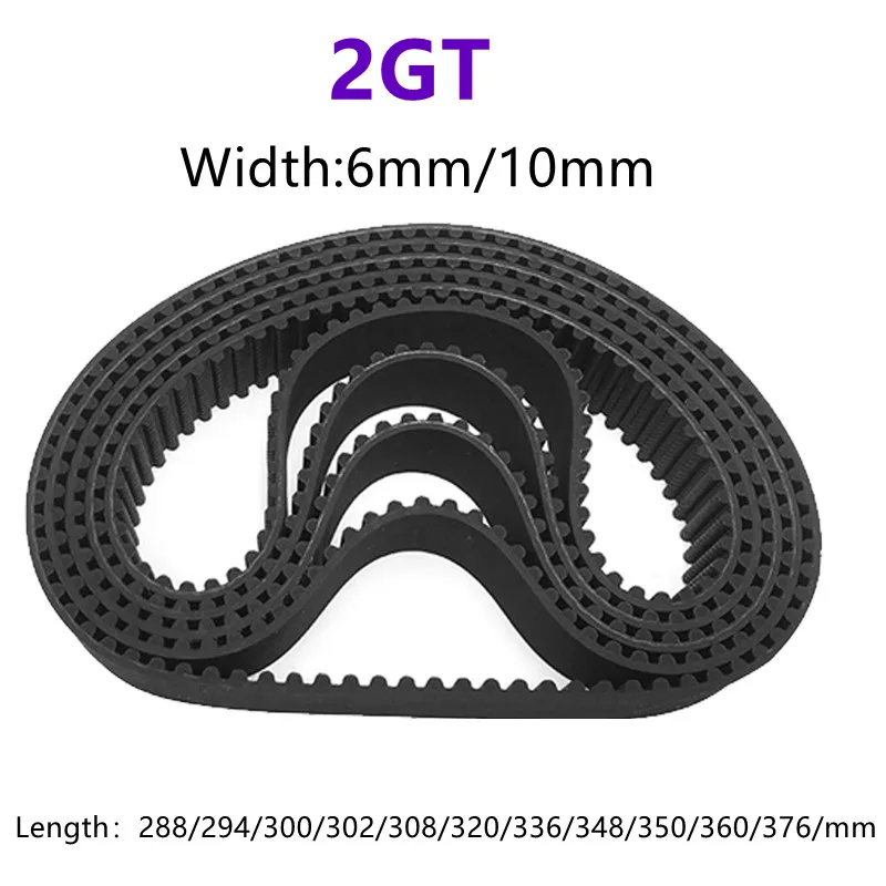BEMONOC 2pcs 810-2GT-6 Timing Belt - 810mm Length, 6mm Width, 405 Teeth Closed Loop Belt For 3D Printers