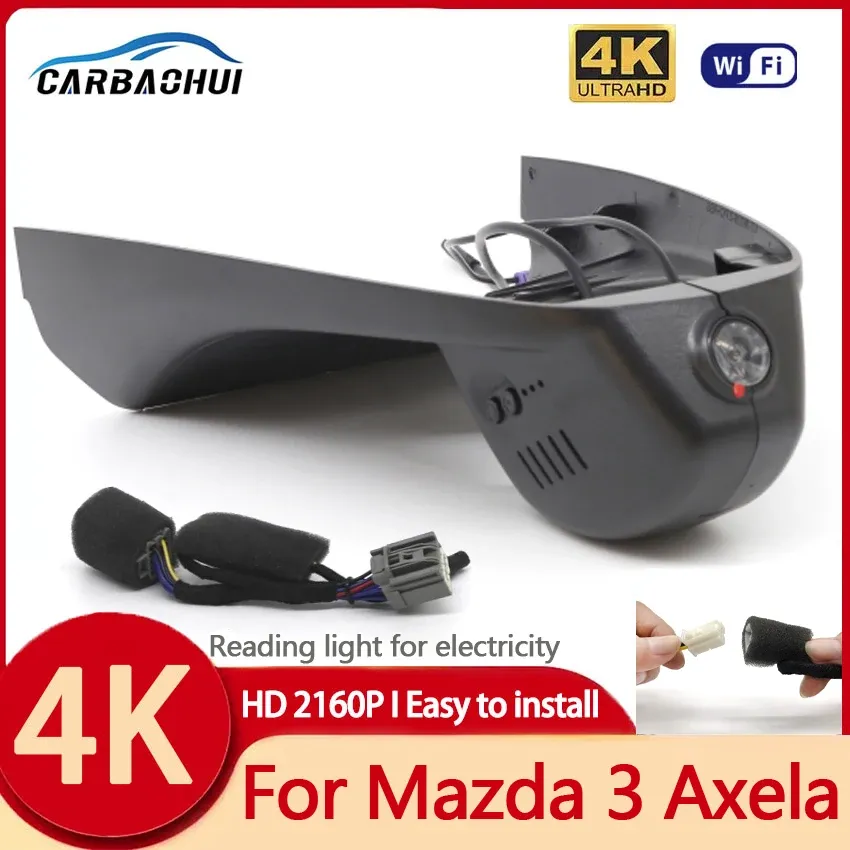 New! Hidden Car DVR Plug and Play 4K Dash Cam Camera Wifi Video Recorder For Mazda 3 Axela 2020 2021 2022 2023 2024 Dashcam