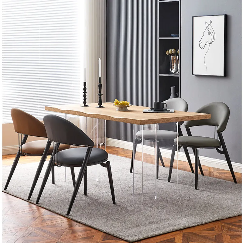 Italian Backrest Dining Chairs Thick Seat Package Chairs For - Main Image