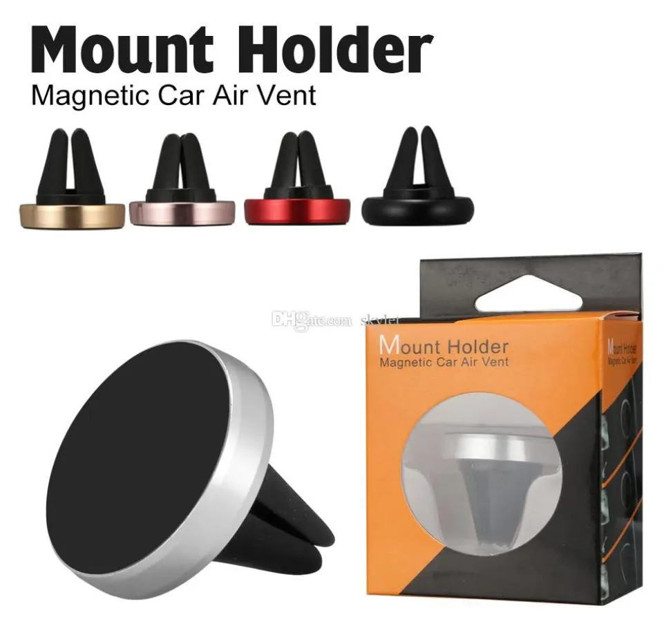 Universal Magnetic Air Mount Car Holder för iPhone X Telefonstation Starka magnetiska telefoner för smartphone med Retail Box3800732