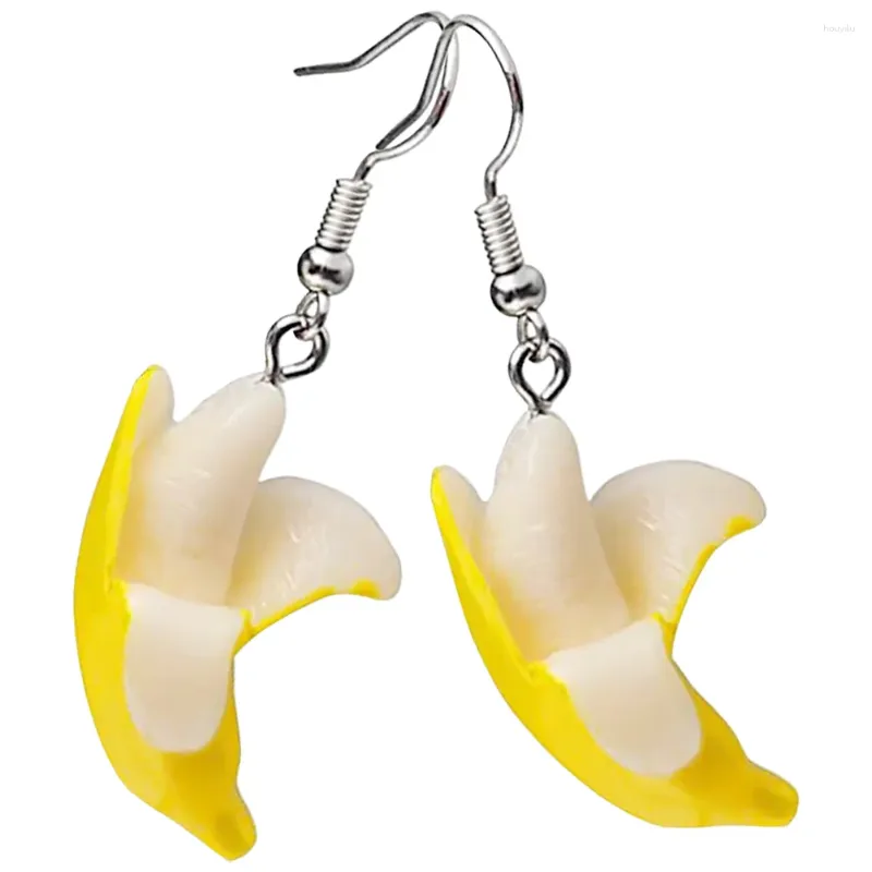 Boucles d'oreilles en pente Fruit banane pour les femmes qui pendaient des cadeaux d'amant de pendentif funky bizarre