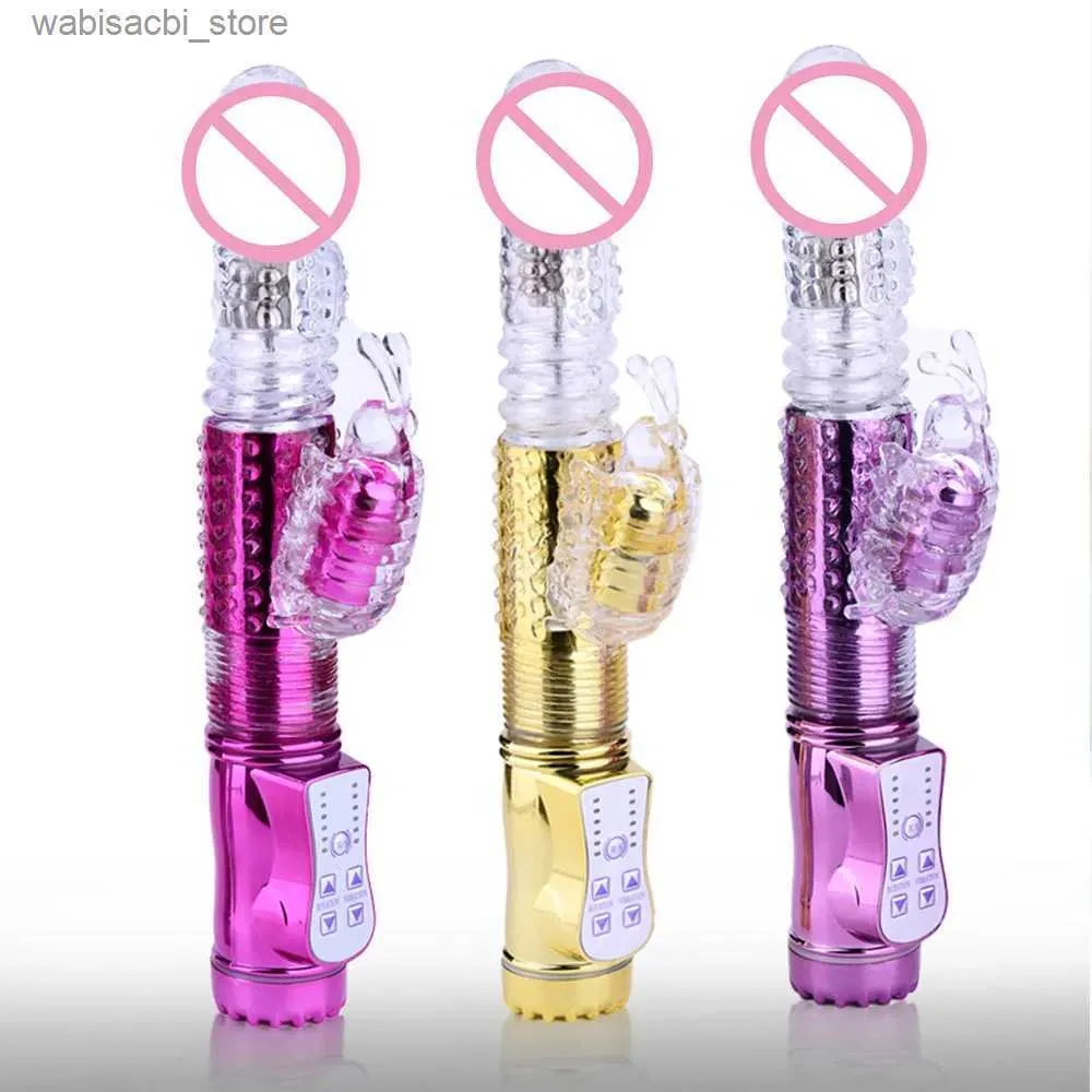 Altri oggetti di bellezza della salute Silicone G spot dildo vibratori rotazione a 2 modalità + 6 VIBRAZIONE telesica VIBRAZIONE Dual Clitoride stimolatore giocattoli per adulti per donna L49