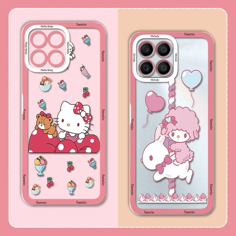 For Honor x8 5G x6 x6S Case Kawaii Cinnamoroll My Melody Cover Soft Silikon Fundda For Honorx8 x 8 5G x 6 Śliczne przezroczyste