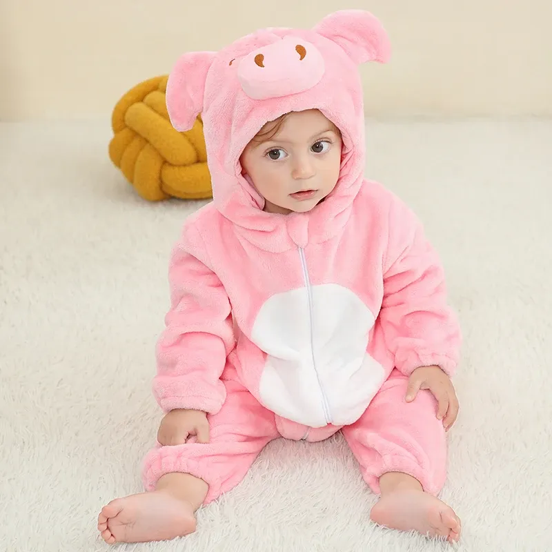 Umorden Pink Piglet Romper Kigurumi For Baby Girls Infant Toddler Dinosaur Hooded Towel Jumpsuit Onesie Outfit For Autumn Winter From Homepro12 36.09 DHgate.Com