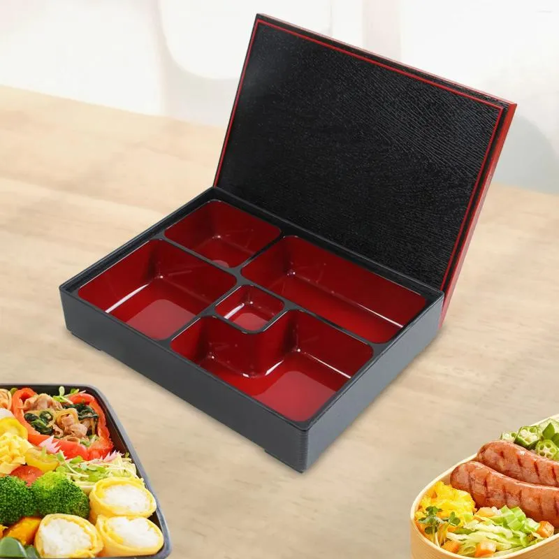 Wydziera japońskie pudełko bento /serwowanie przekąski serwujące Tray Lunch Tradycyjna restauracja sushi