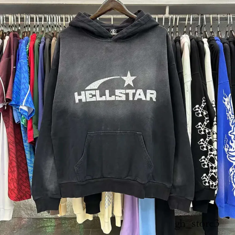 Hellstar Hoodie Designer de capuz masculino moletons hellstar moletons moletons hellstar tee retrato high street maré hip hop espessou atleisure pintado à mão Hell Star 202