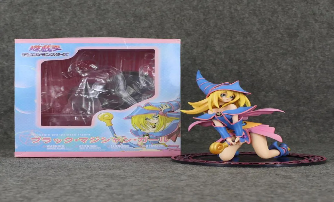 YuGiOh Figure Dark Magician Girl Figure Toys Mana with Winged Kuriboh Duel City Anime Model Doll T2001186415374
