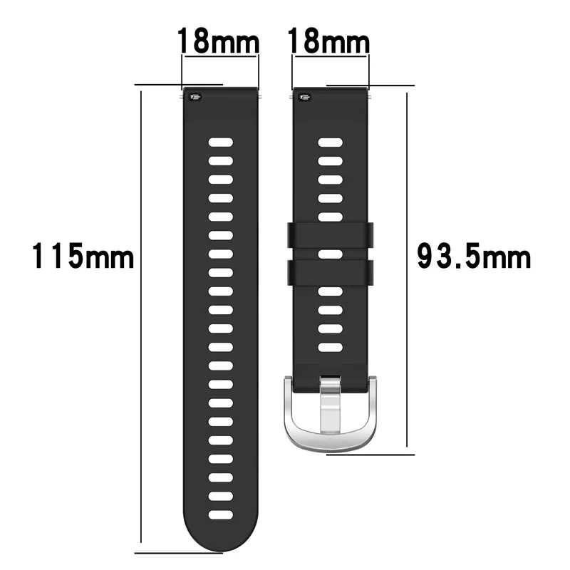 Siliconenlusband voor Samsung Galaxy Watch 5/4 44 mm 40 mm/5 Pro Classic/Active 2 20mm/22 mm/18 mm Bracelet Huawei GT 2/3 Band