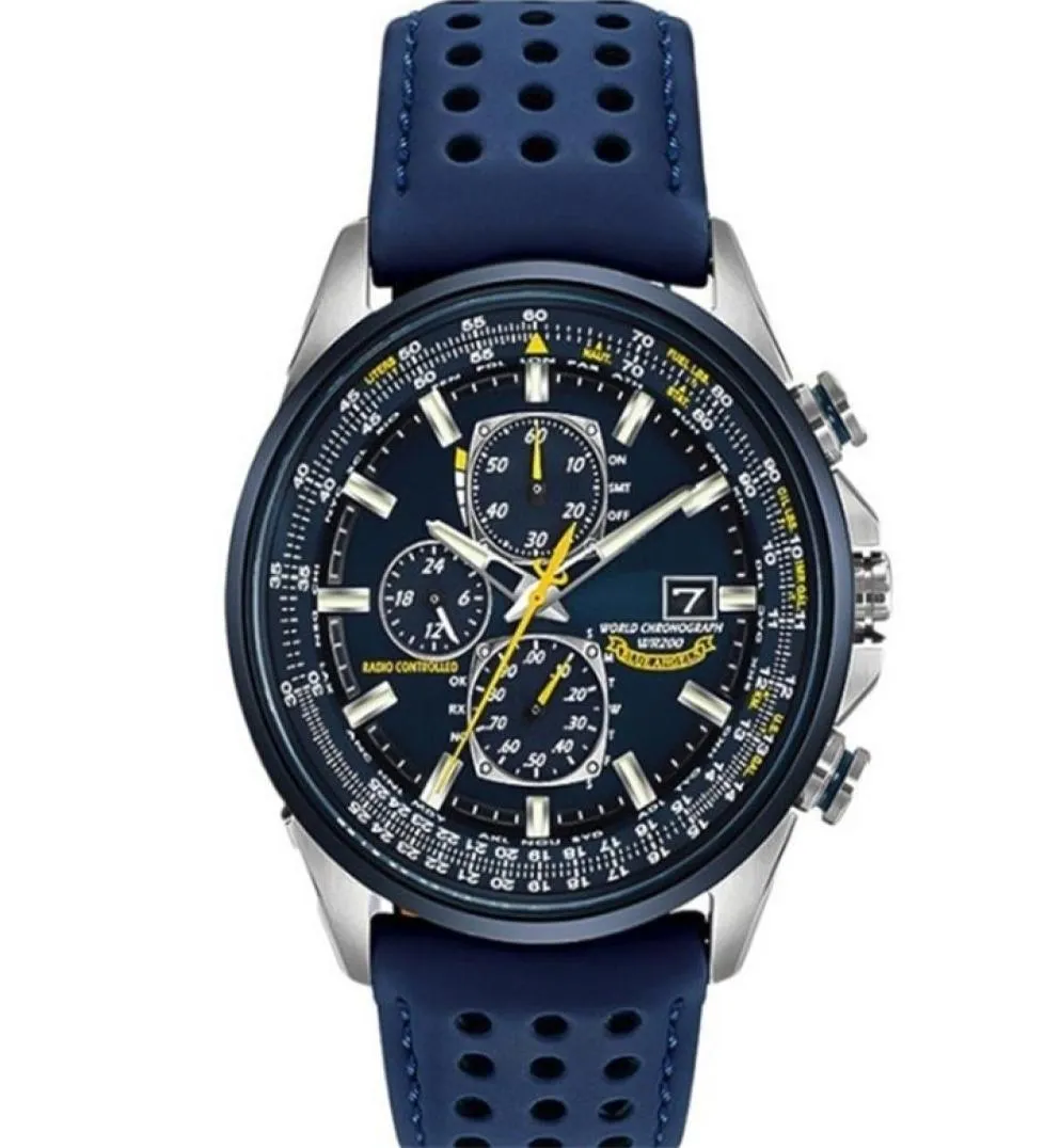 Men039s Titta på Top Luxury Business Quartz Watch Men Waterproof Blue Angel World Chronograph Casual Steel Band Watch for Men 22049856889