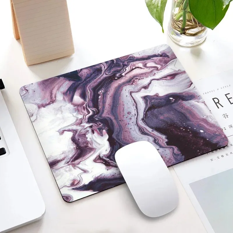 Marmeren Noordse stijl Kleine muiskussen Computer Laptop Mousepad Rechthoek Non-slip Rubberen Basis Deskpad Tafelmat Bureau Accessoires