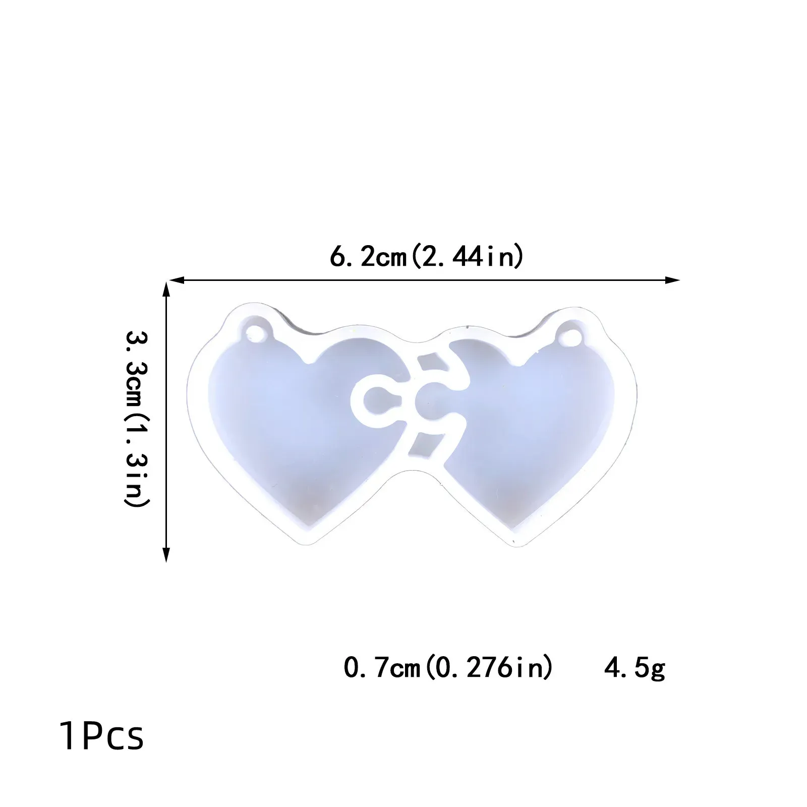 Paren sleutelhangers hartvorm liefhebbers puzzel hanger gieten casting epoxy hars siliconen mallen diy sieraden maken oorbel accessoires