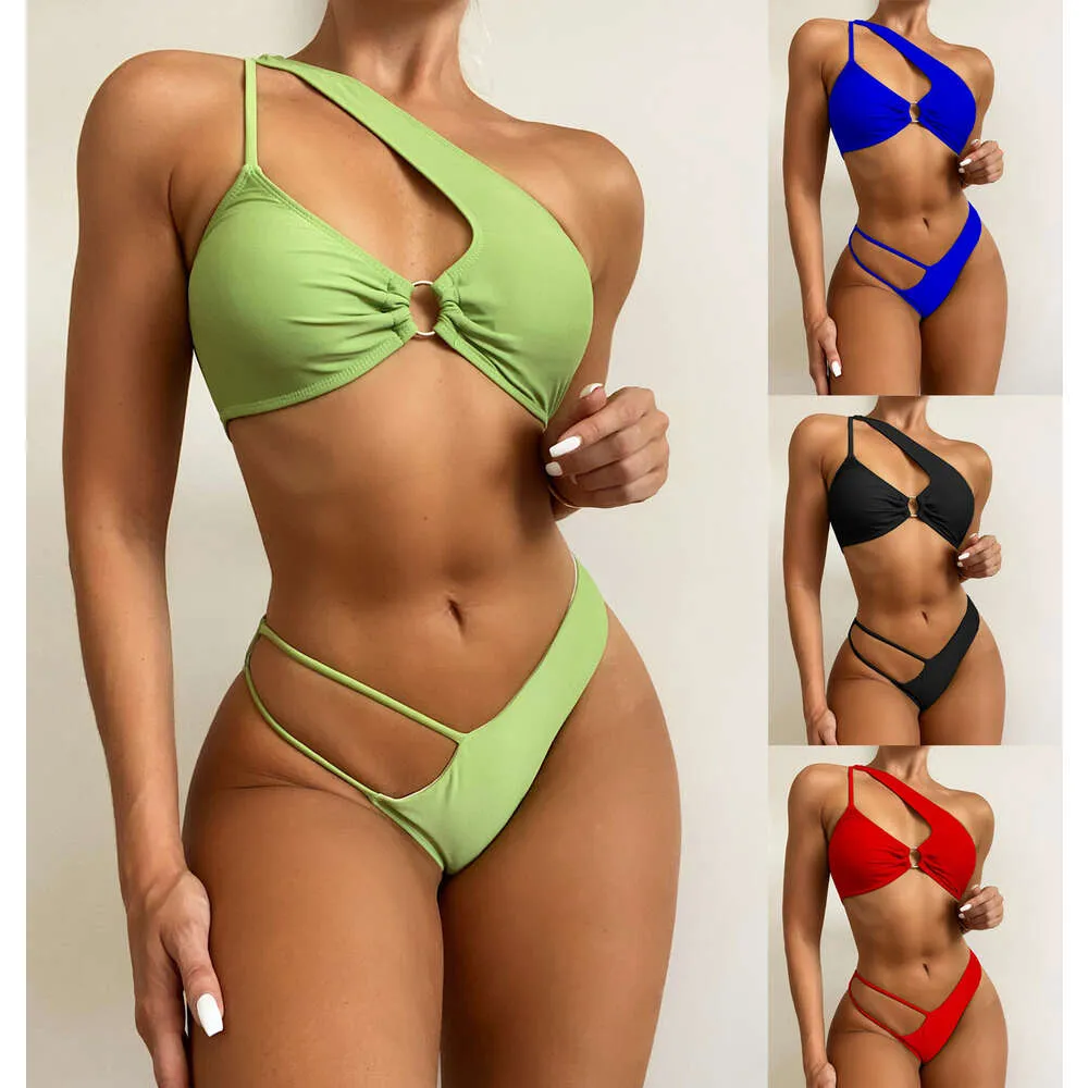 2024 unregelmäßiger Split Swimsuit Sexy Bikini