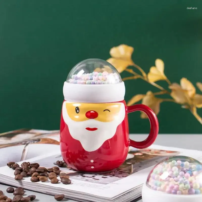 Kubki Święty Mikołaj Claus Planet Ceramiczny znak kawowy Puchar Nordic Ulubiona kreskówka lustro
