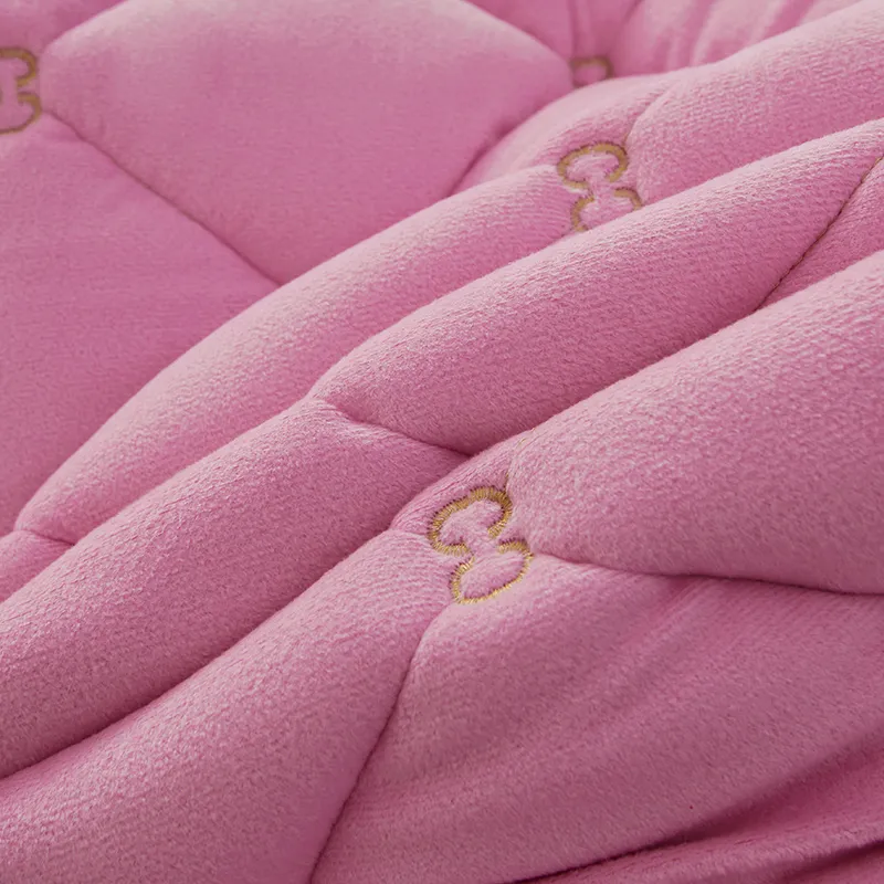 Couvre-lit en velours épaississant de luxe Couvre de tête de lit matelasrée couleur unie à haute qualité couvercle de lit en tout inclusive Couvre-tête de lit en peluche