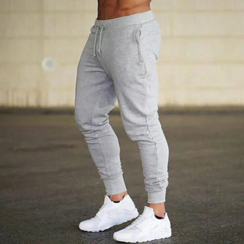 Jogging broek mannen sport joggers running joggers katoenen trackpants slanke fit bodybuilding broeker 240411