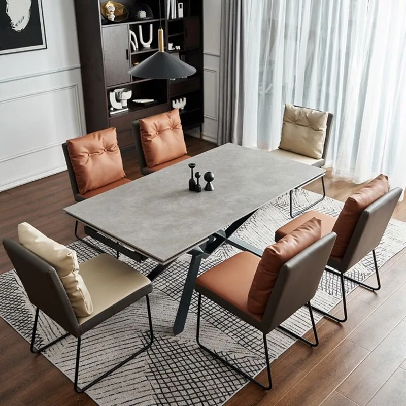 Cadeiras de jantar de cozinha móvel sala de estar longa design relaxante cadeira