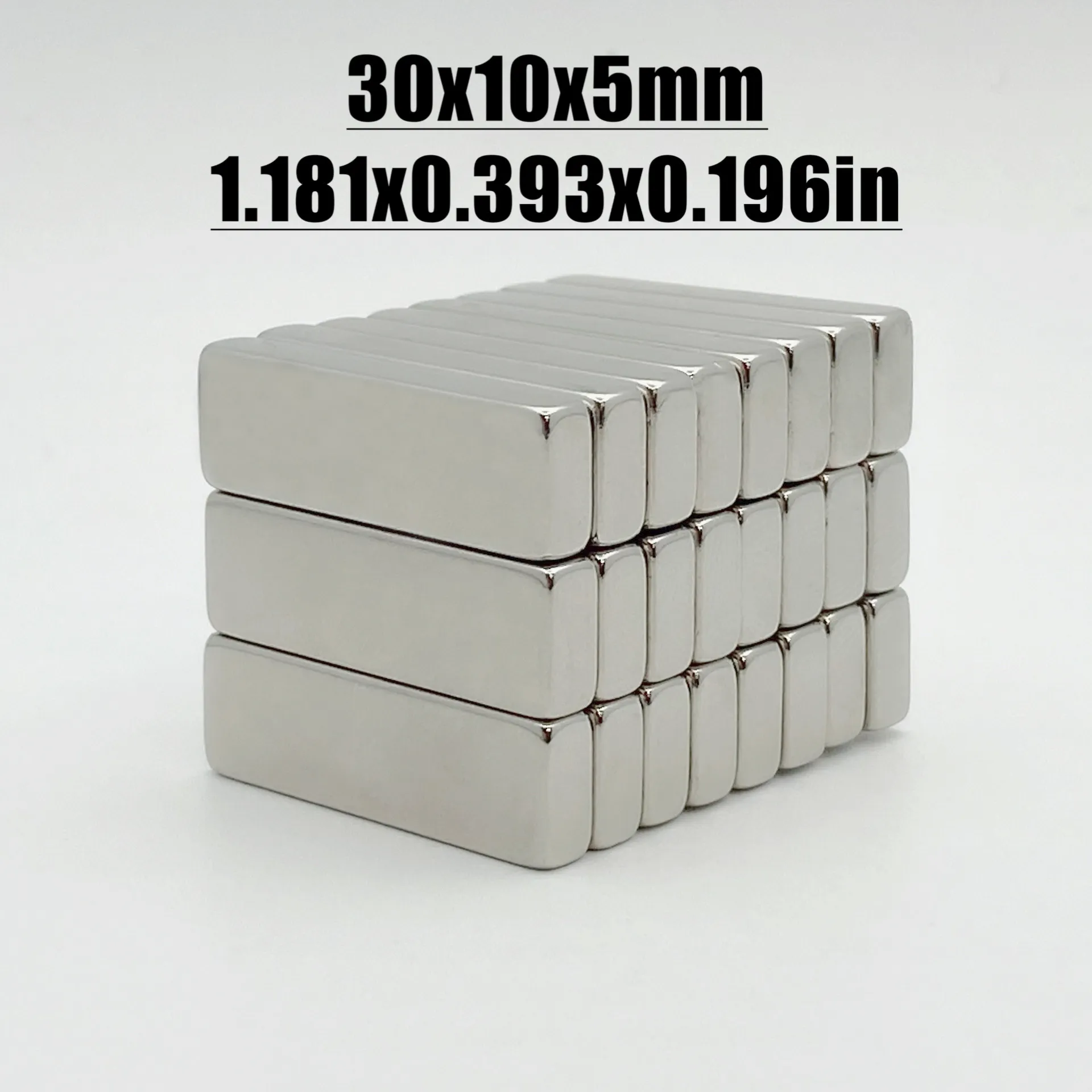 2/5/10/20/10pcs 30x10x5 Neodymium Magnet 30 مم × 10 مم × 5 مم N35 NDFEB Super Strong Strong Magnetic Magnetic Imanes