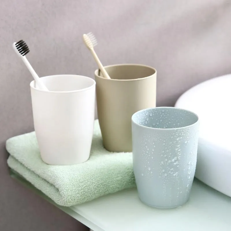 Tasses rond en plastique Brosse à dents pour les couples pour se brosser les dents de la maison créative dentaire simple lavage