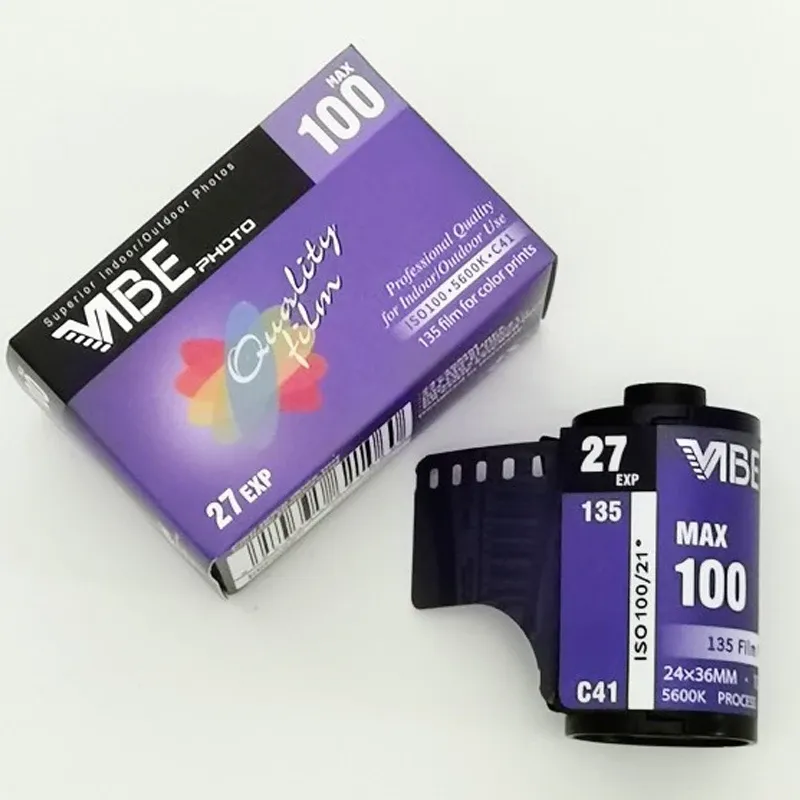 1-10 Rolls Vibe Max 100/400/800 Kleurfilm ISO 100/400/800 35mm 135 Negatieve film 27exp/roll voor Vibe 501F Camera