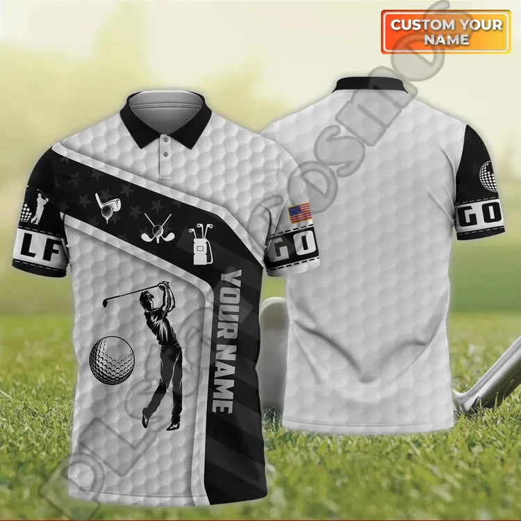 Anpassat namn mesh andningsbar golfspelare golfare vintage tatuering retro 3dprint harajuku sommar avslappnad korta ärmar polo skjortor a10