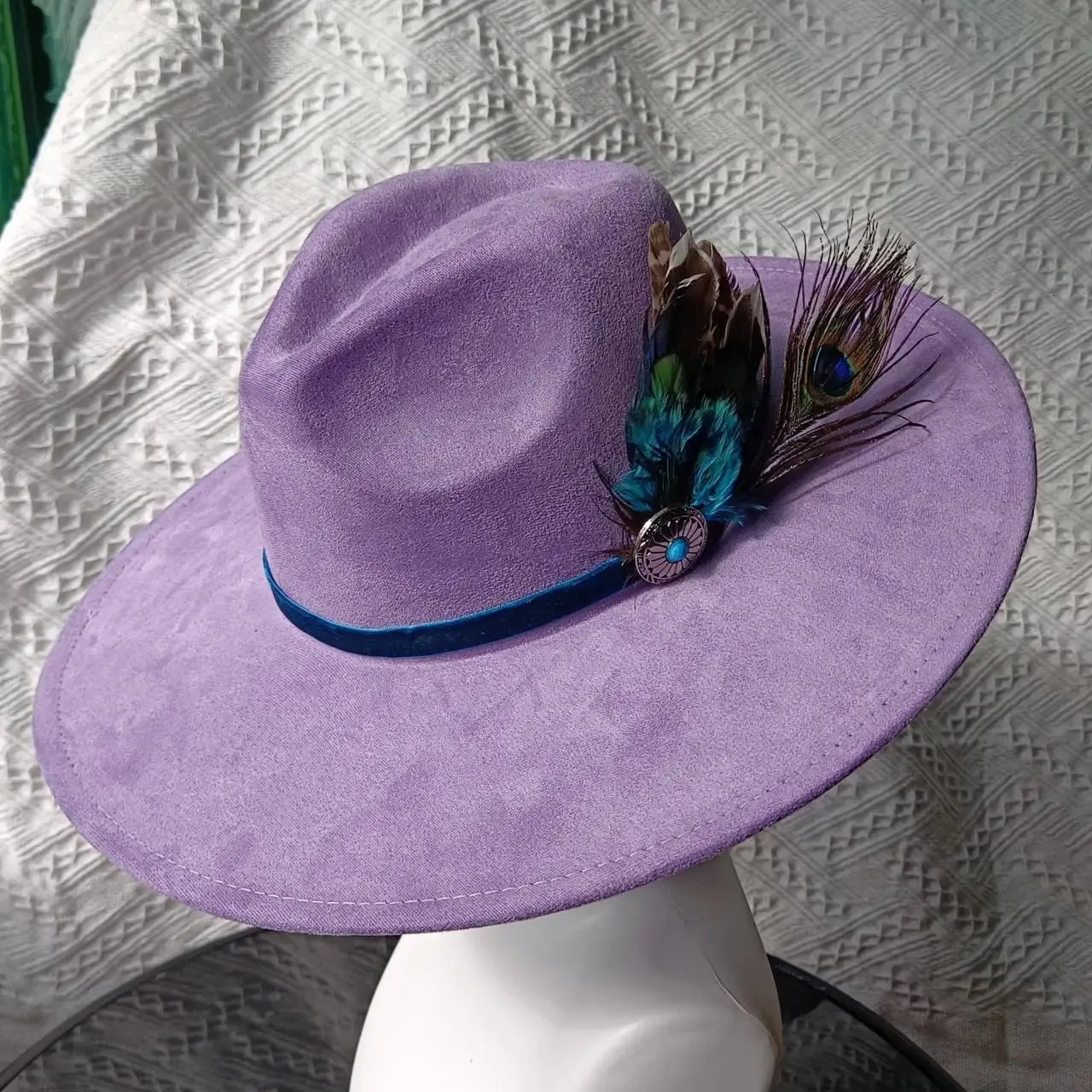 Zimowa zamsz fedora czapka dla mężczyzn i kobiet jesień i zimowy jazzowy kapelusz 9,5 cm klasyczny Panama Hat 240401