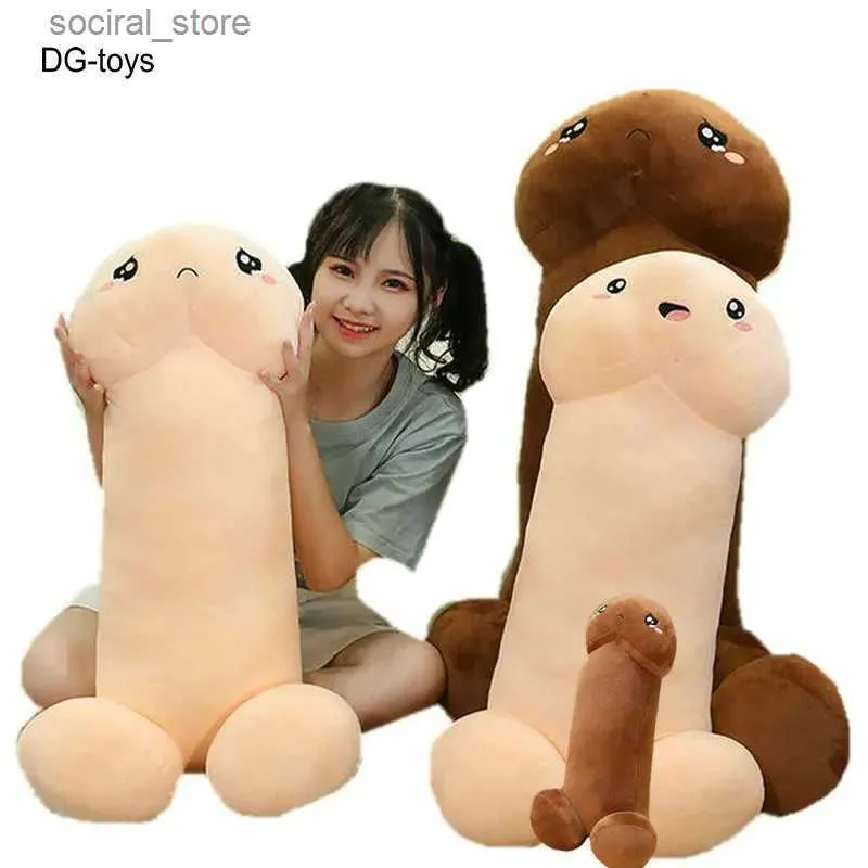 Schleczone pluszowe zwierzęta 1PC 28CM 18+ realistyczne penis Plush Toy Pchana Dick Trick Doll prawdziwa penis Pluszowa poduszka Unikalna urocza seksowna zabawka prezent l411