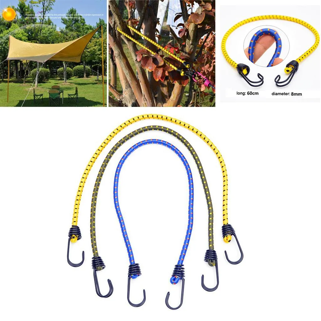 6-Piece Heavy Duty Bungee Cords With Carabiner Hooks – 24 Inch UV Resistant Straps For Outdoor Gear, Camping, & Travel - View #7