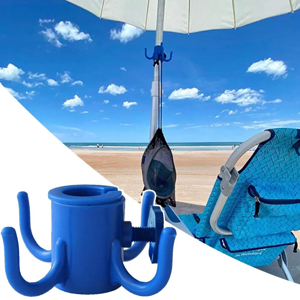 Draagbare wijdverbreide compatibele ruimtevaartbesparende vier voet paraplu Hook Accessoire Paraplu Hanging Hook Outdoor Supply