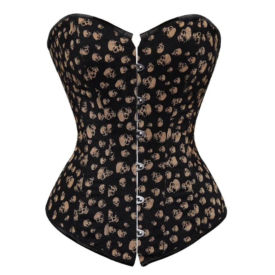 Corsets Bustiers pour femmes Skull Lingerie Corset Top plus taille Sexy Corsetto Korsett Burlesque Overbust Corselet