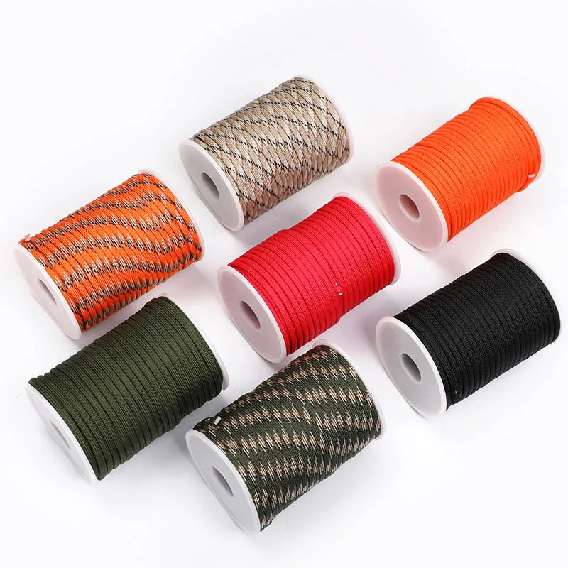 30m 550 Wojskowy Standard 7-Core Paracord Lina 4 mm Outdoor Parachute Cord Survival Parrella Namiot Smycz Smycz