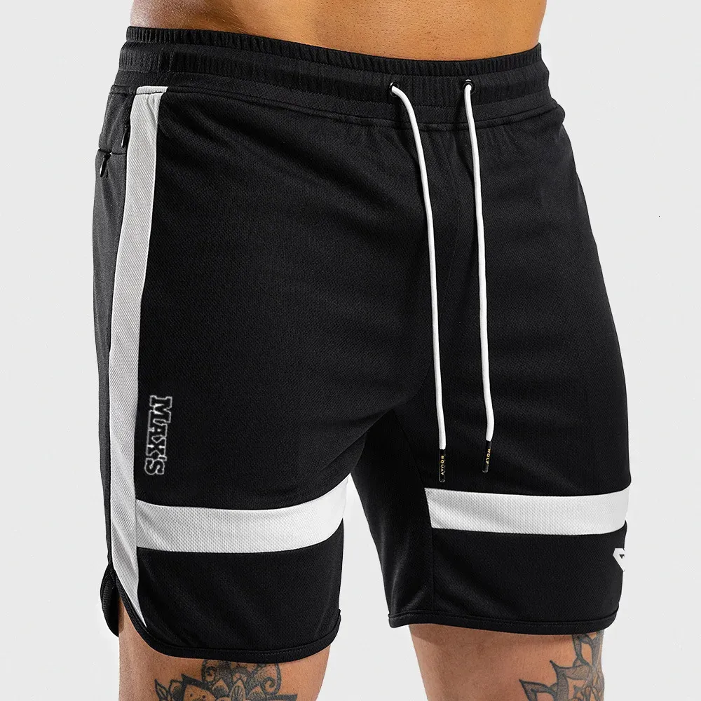 Gym Mens Sport Running Shorts Quick Dry grid Workout Short Pants GYM Wear Men Soccer Tennis Training Beach Swim Shorts 240327