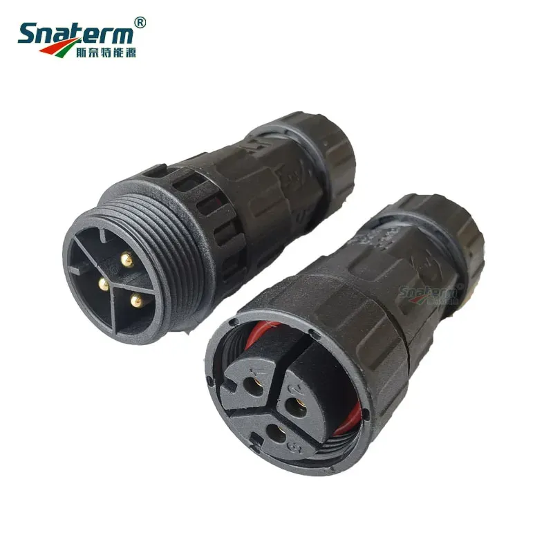 3Pin M19 or M25 Male/Female Connector for SG 300-1000W 1200-1400W Micro Grid Tie Inverter Power Cable