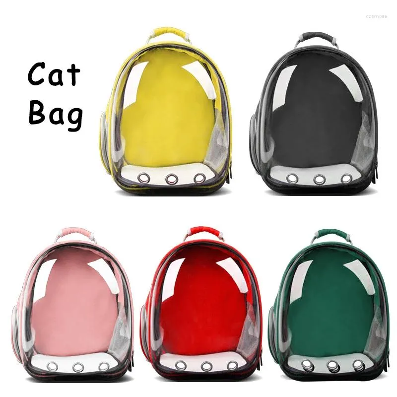 Portadores de gatos Pet Dogs Bolsas portadoras transpirable Durable Transparente Gran espacio para Gatten Kitten Dog Travel Outdoor Moqupacks Cats