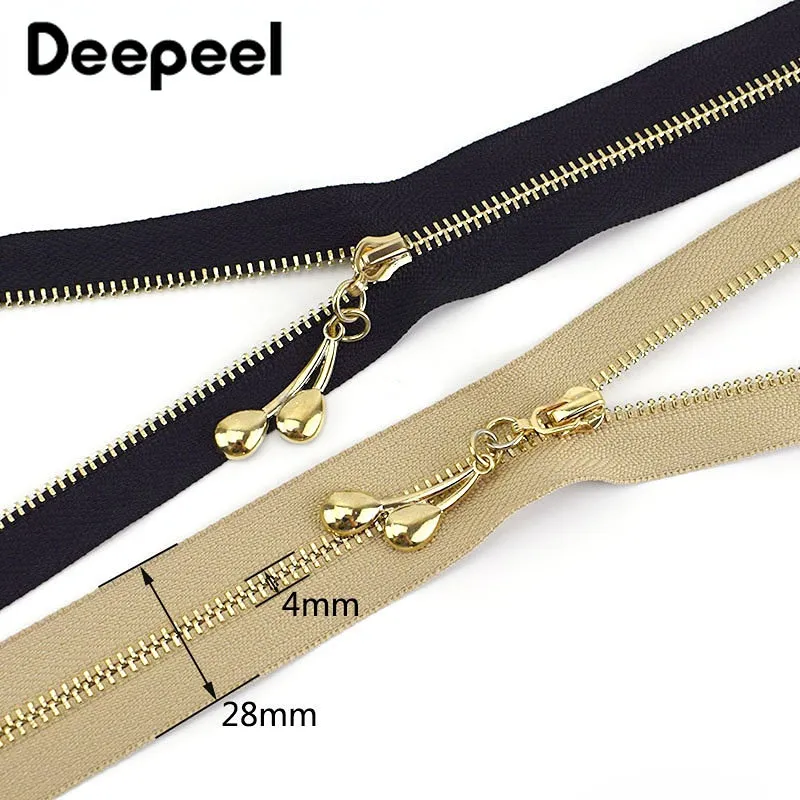 5st 3# Metal Zipper 15-70 cm Stäng öppen slut Auto Lock Dekorativ zip-reparationssäck Påsjacka Syförsörjning Tillbehör Tillbehör