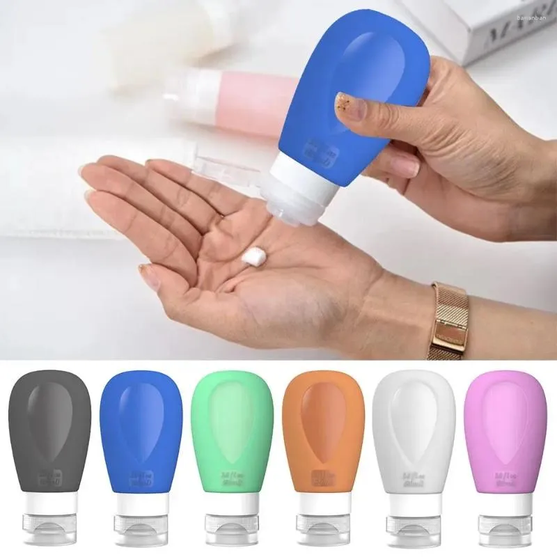 Förvaringsflaskor Portable Silicone Travel Shampo Conditioner Leak Proof Cosmetic Containers Squeeze Tube Bottle Lotion